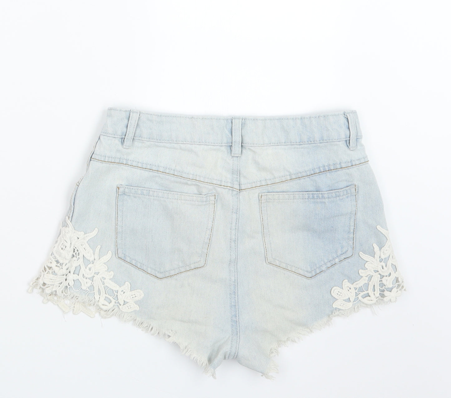 Denim Co. Womens Blue  Denim Hot Pants Shorts Size 8