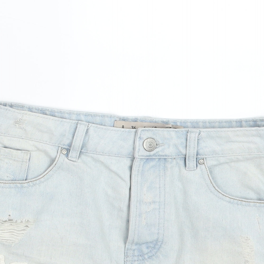 Denim Co. Womens Blue  Denim Hot Pants Shorts Size 8