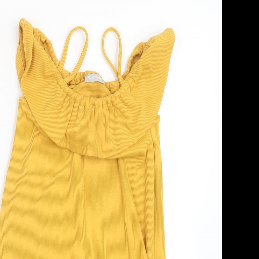 Matalan Girls Yellow   A-Line  Size 7 Years