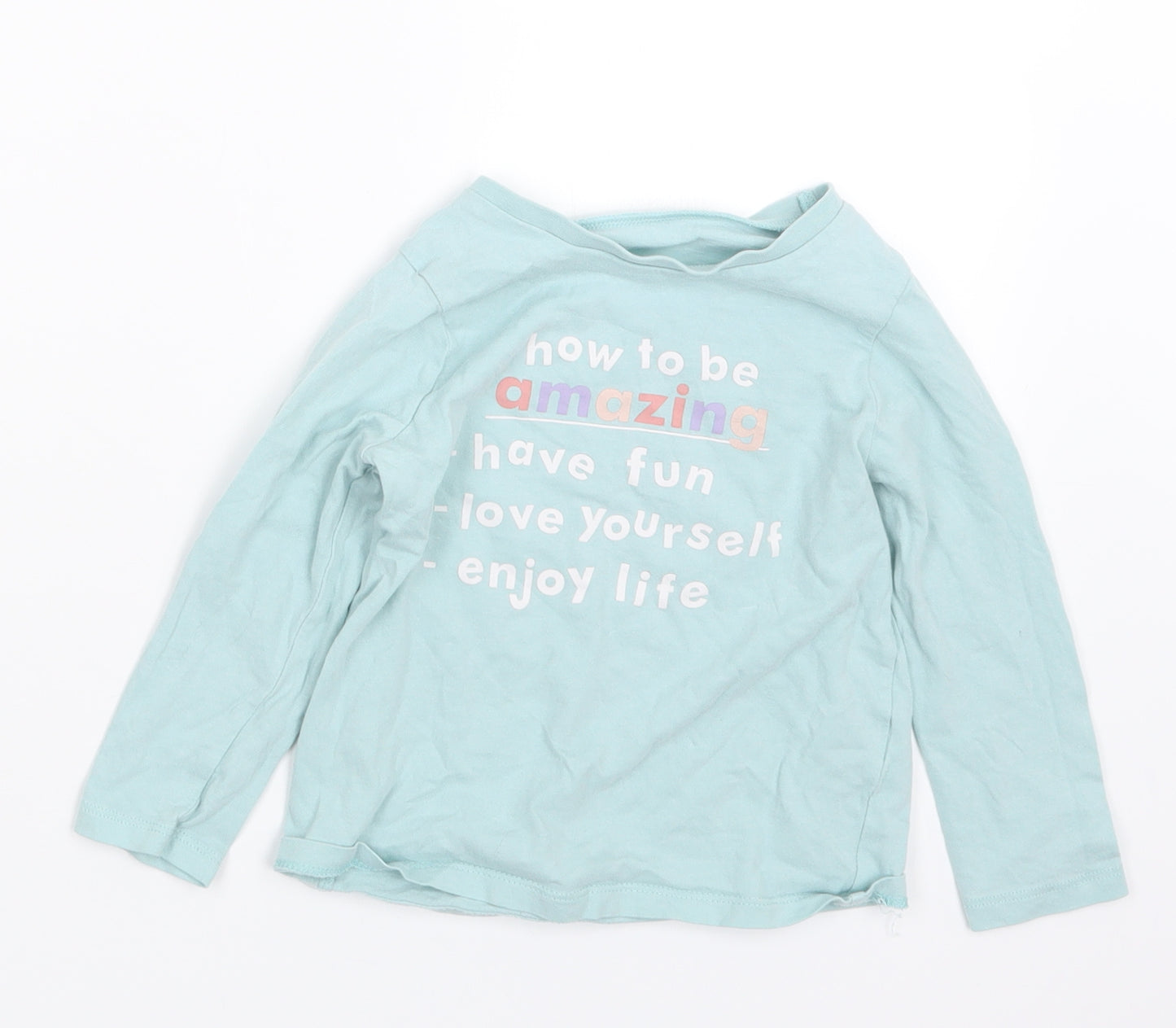 George Girls Green   Basic T-Shirt Size 2-3 Years