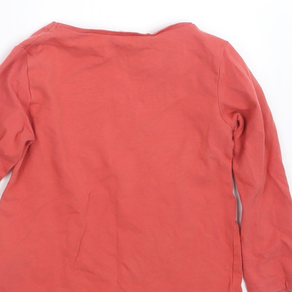 H&M Girls Orange   Basic T-Shirt Size 2-3 Years  - Christmas