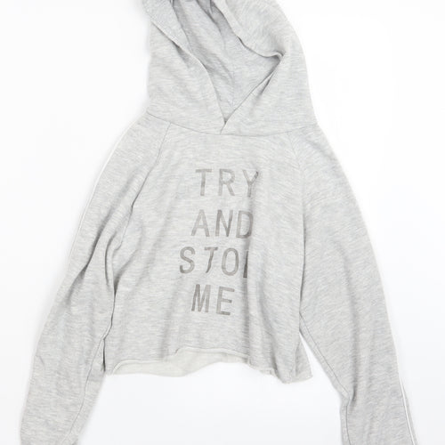 Active Girls Grey   Pullover Hoodie Size 11-12 Years