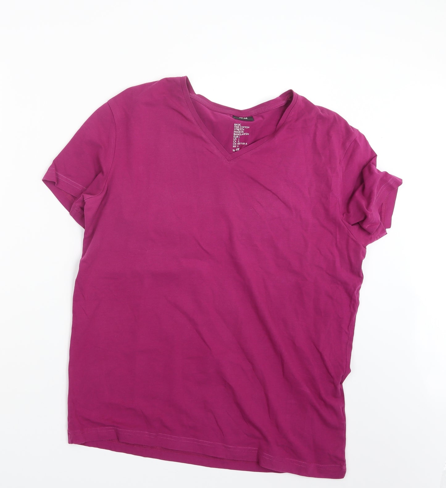 H&M Womens Purple   Basic T-Shirt Size L