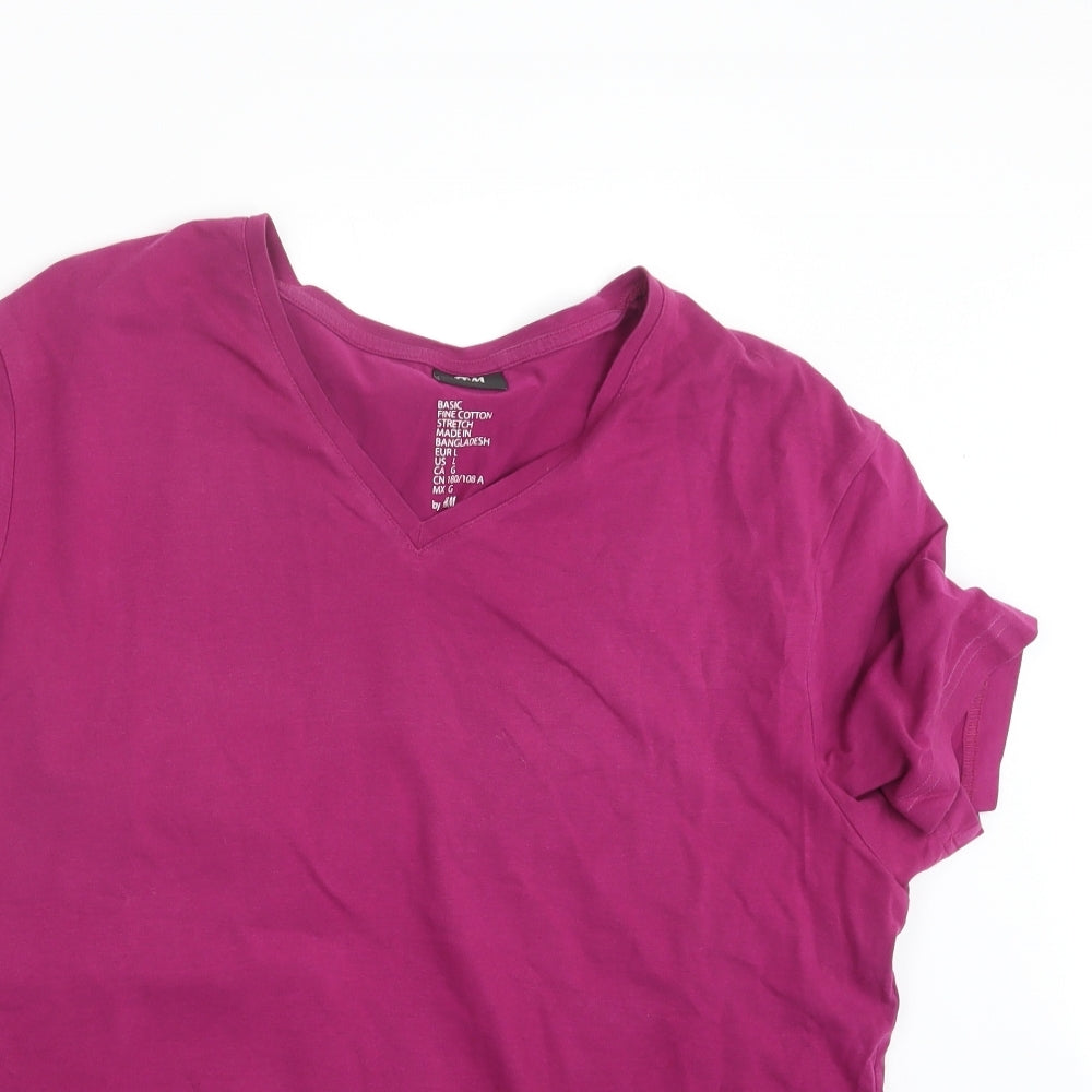 H&M Womens Purple   Basic T-Shirt Size L