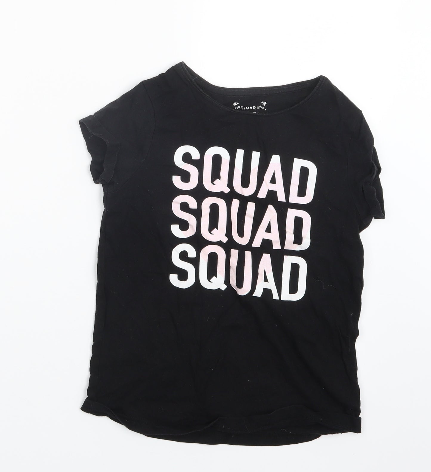 Primark Girls Black   Basic T-Shirt Size 10-11 Years