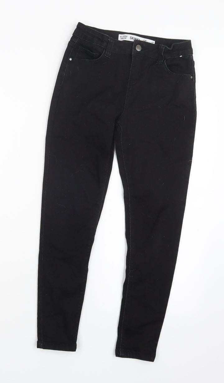 Denim Co. Girls Black  Denim Skinny Jeans Size 10-11 Years