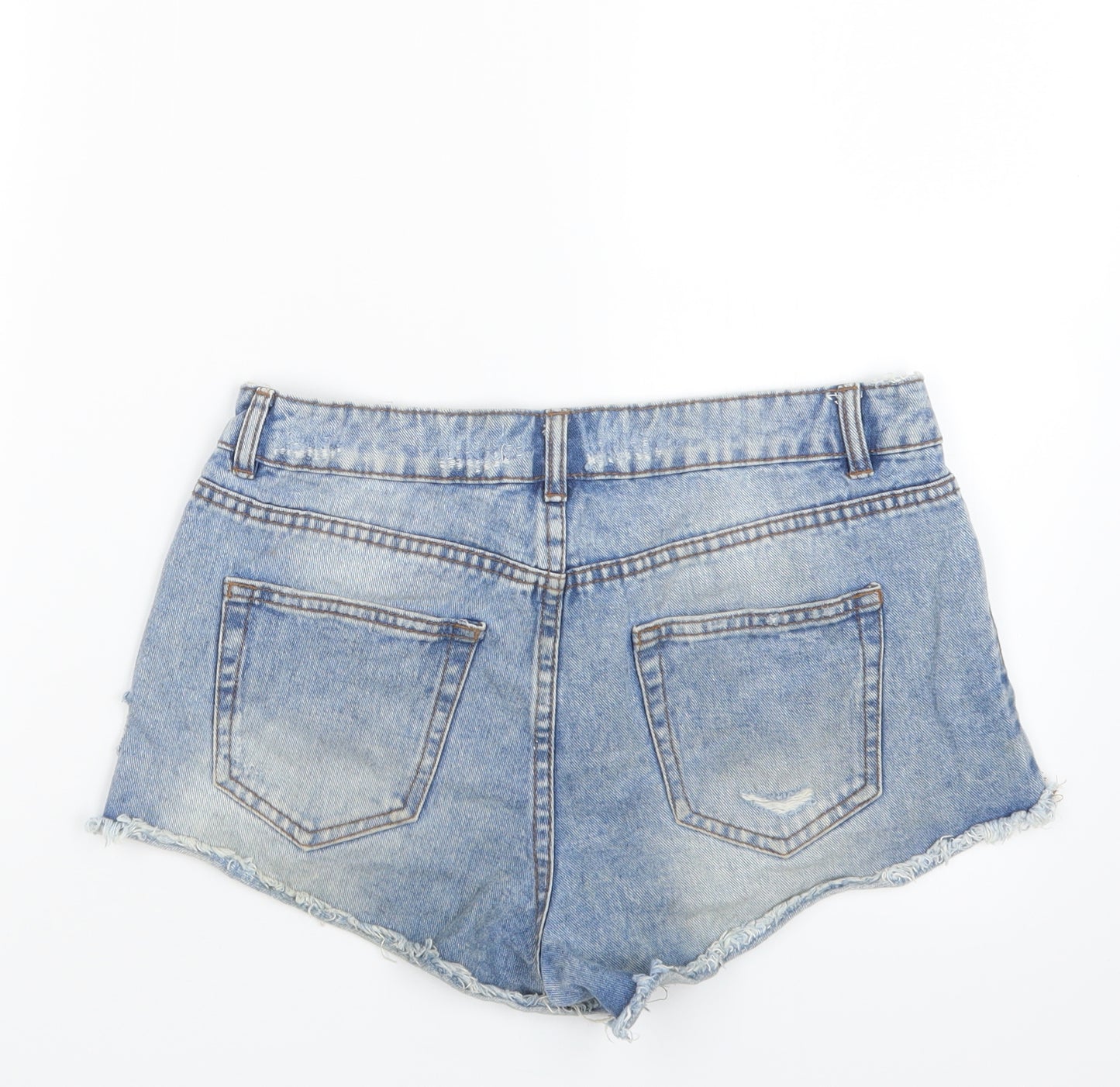 New Look Womens Blue  Denim Hot Pants Shorts Size 10