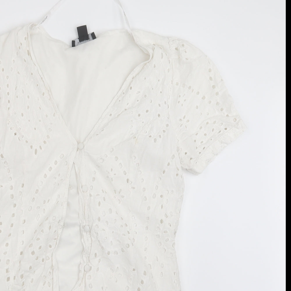 Primark Womens White   Basic Button-Up Size 14