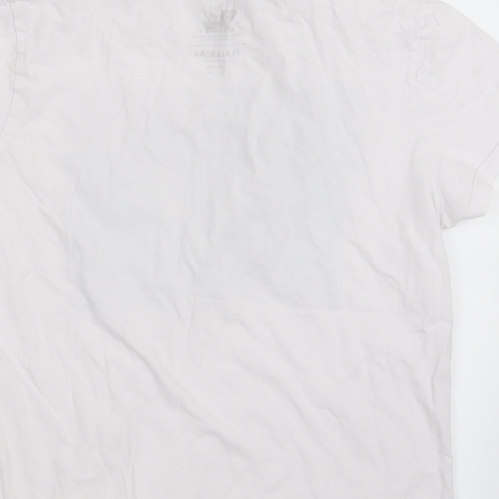 Pull&Bear Womens White   Basic T-Shirt Size XS  - Tom & Jerry