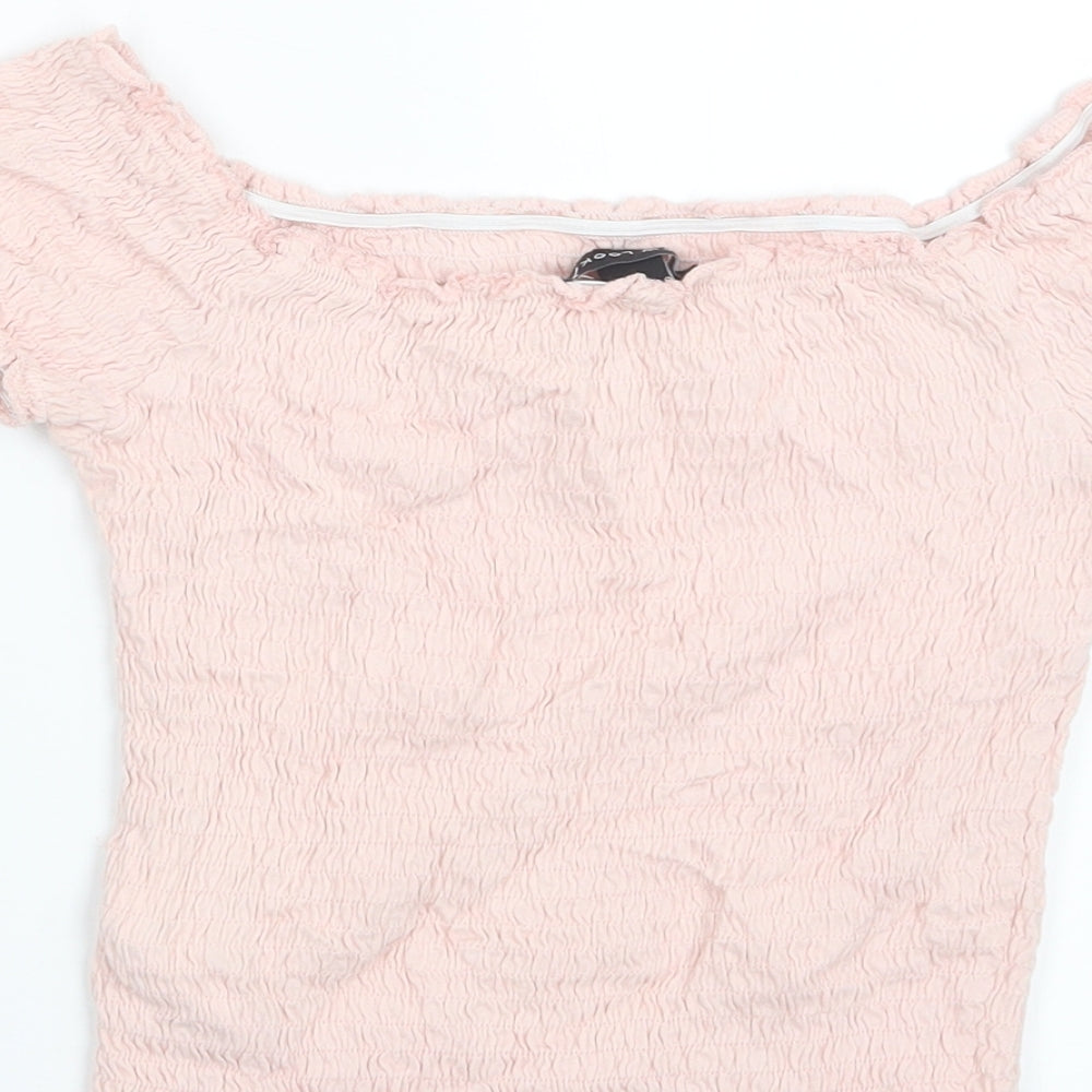 New Look Womens Pink   Cropped T-Shirt Size 8