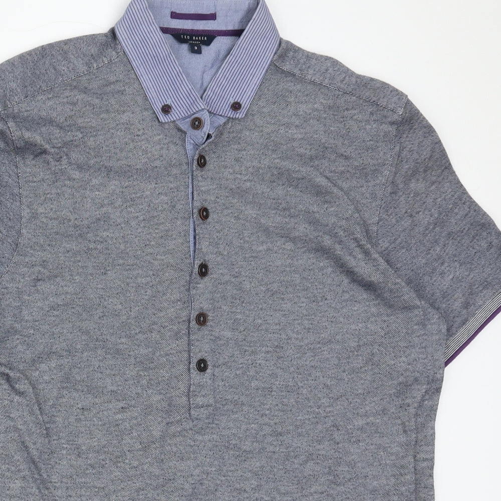 Ted Baker Mens Grey    Polo Size M