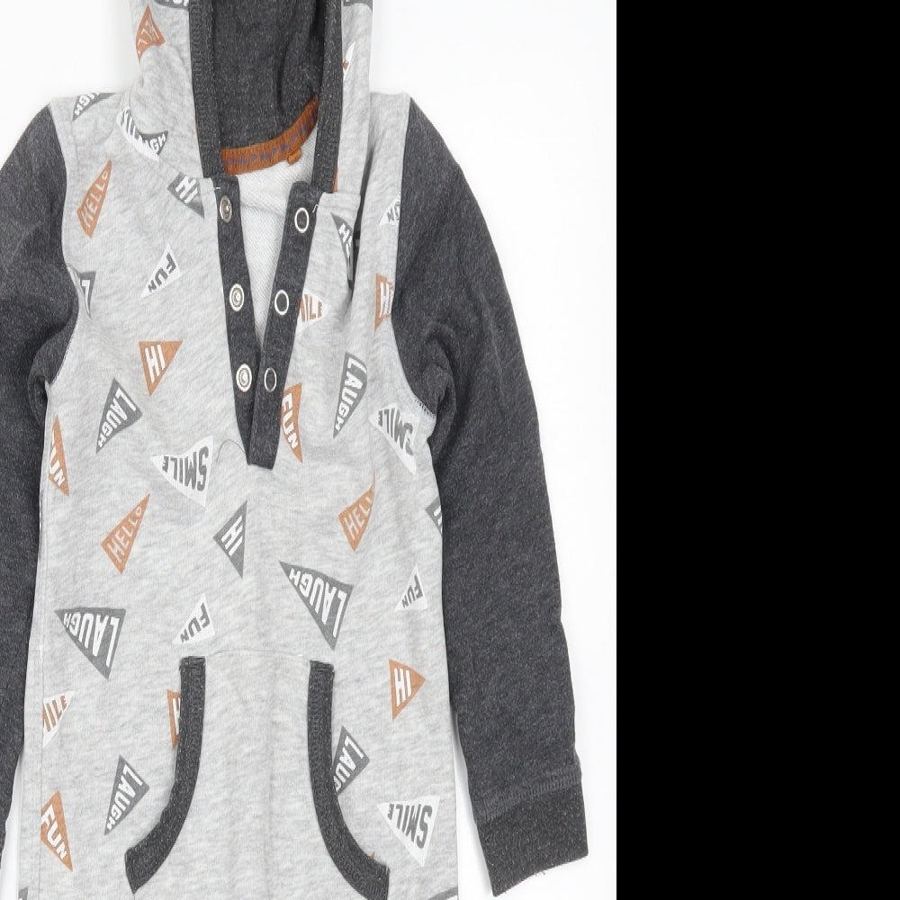 TU Boys Grey Solid  Cami One Piece Size 18-24 Months  - Hi Smile Laugh