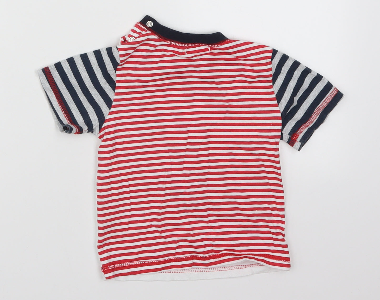 Pitter Patter Boys Multicoloured Striped  Basic T-Shirt Size 2 Years  - Mum & Dads Little Super Hero