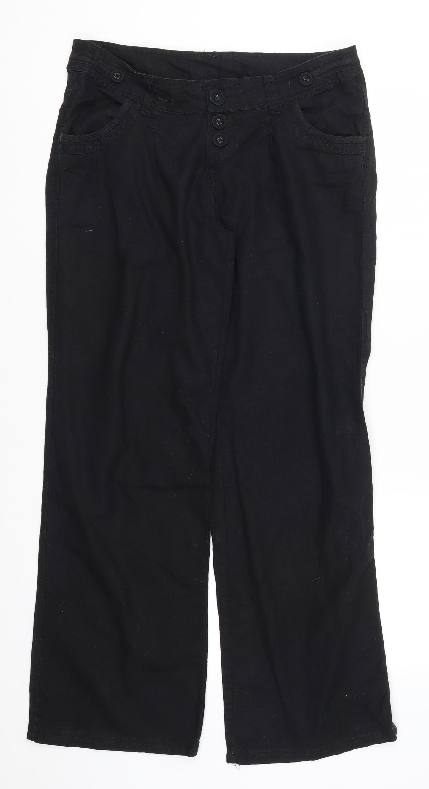 Miss Selfridge Womens Black   Trousers  Size 10 L29 in