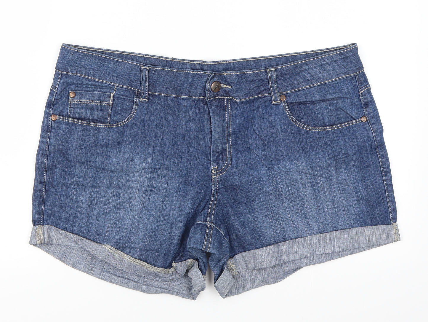 F&F Womens Blue  Denim Mom Jeans Size 16