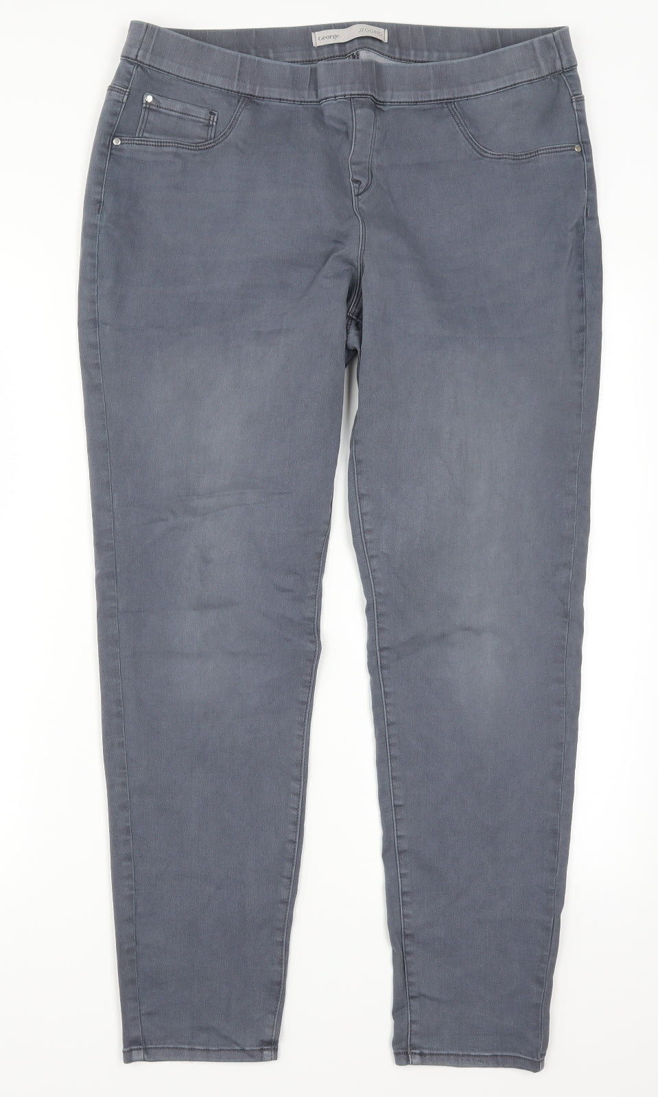 George Womens Grey  Denim Jegging Jeans Size 16 L28 in
