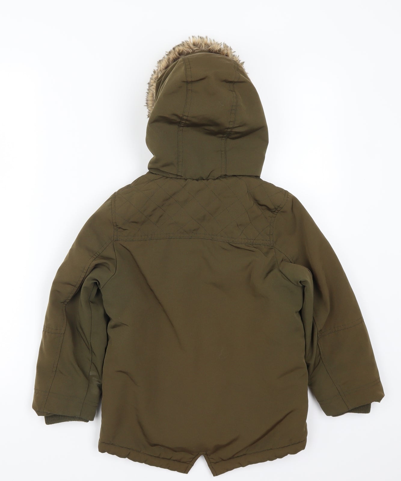 George Boys Green   Parka Coat Size 5-6 Years