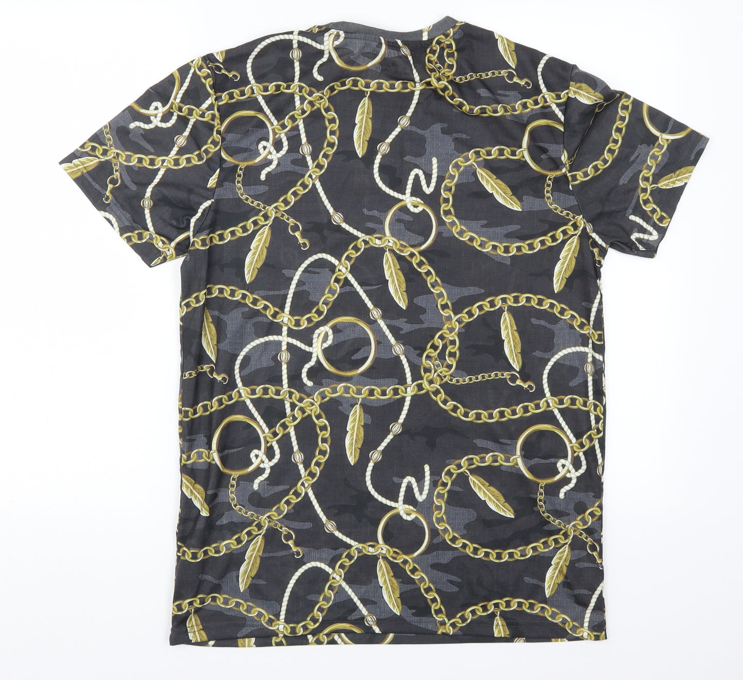 Primark Mens Grey    T-Shirt Size M  - Chain Print