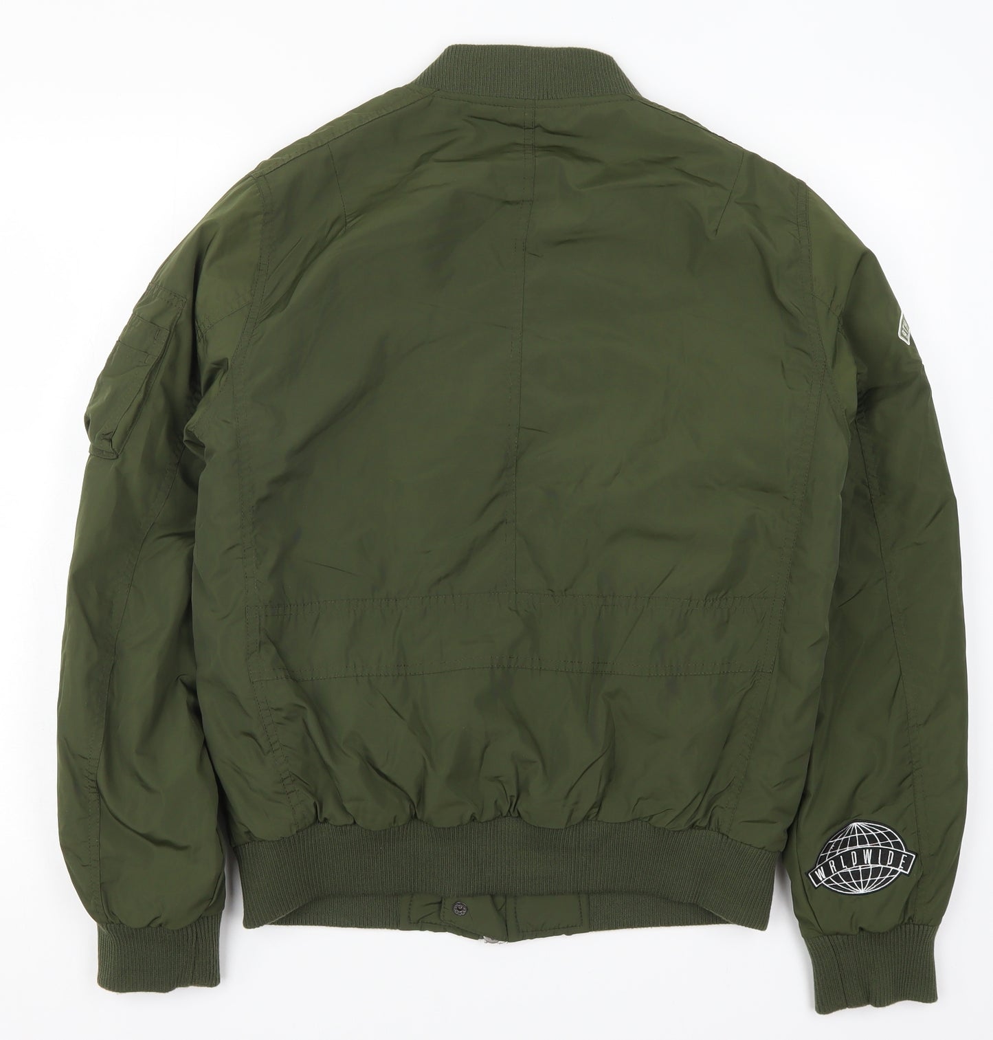 Topman Mens Green   Bomber Jacket Jacket Size S  - Badges