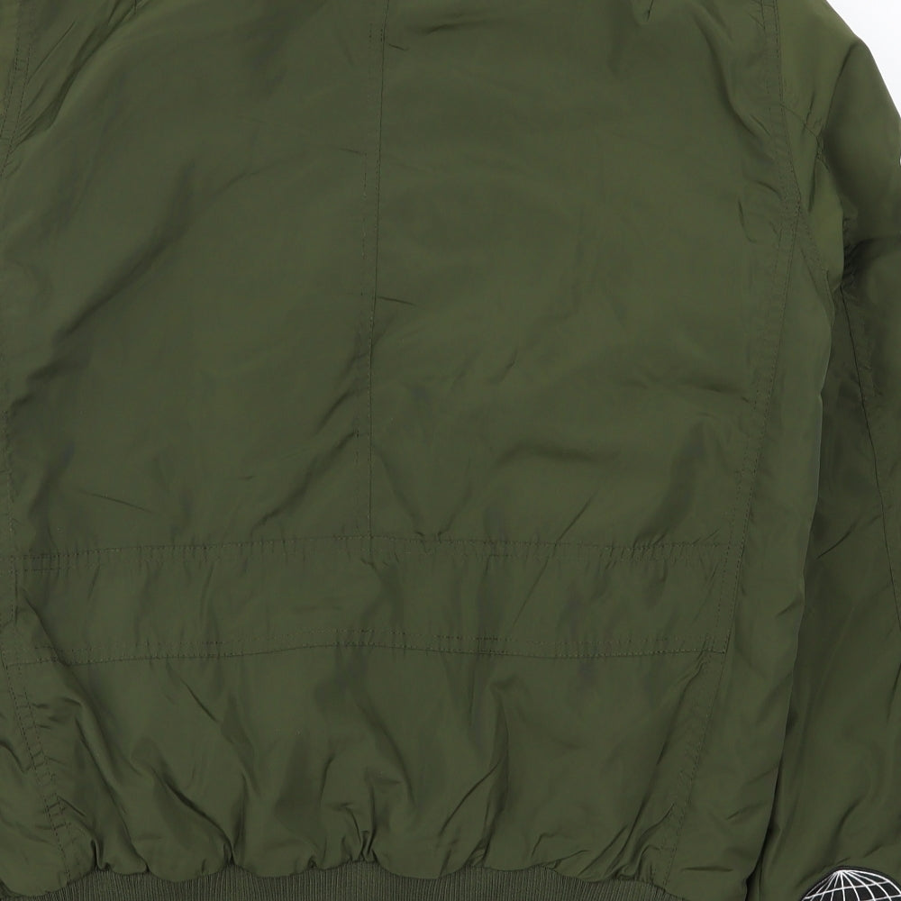 Topman Mens Green   Bomber Jacket Jacket Size S  - Badges