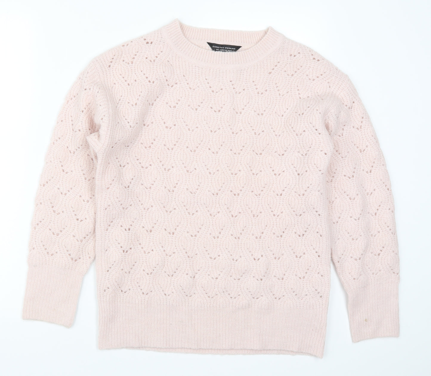 Dorothy Perkins Womens Pink  Knit Pullover Jumper Size 10
