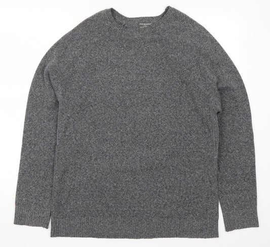 Front view of Primark men’s grey knit jumper, size L