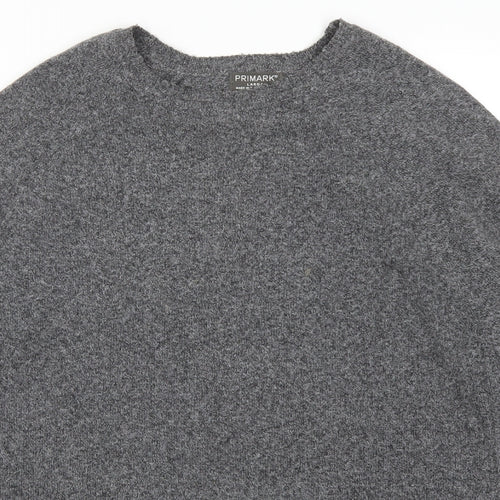 Primark Mens Grey  Knit Pullover Jumper Size L