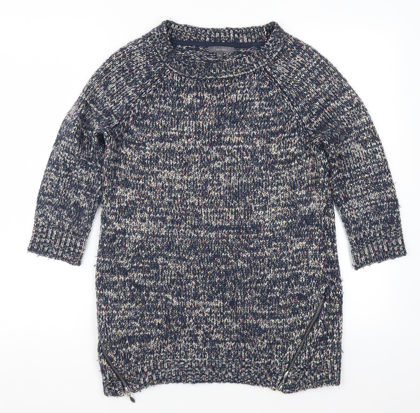 Per Una Womens Blue  Knit Pullover Jumper Size 10