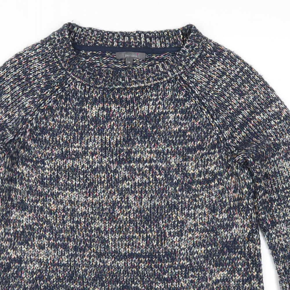 Per Una Womens Blue  Knit Pullover Jumper Size 10