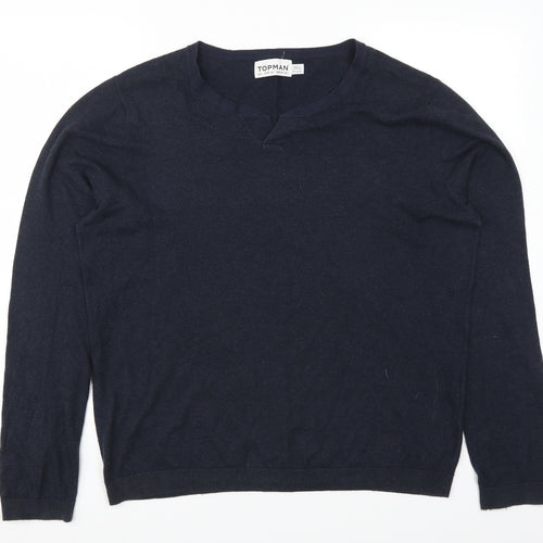 Topman Mens Blue   Pullover Jumper Size L