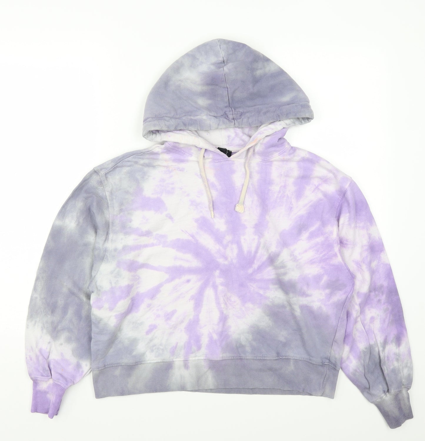 New Look Womens Purple   Pullover Hoodie Size S  - Tie Dye