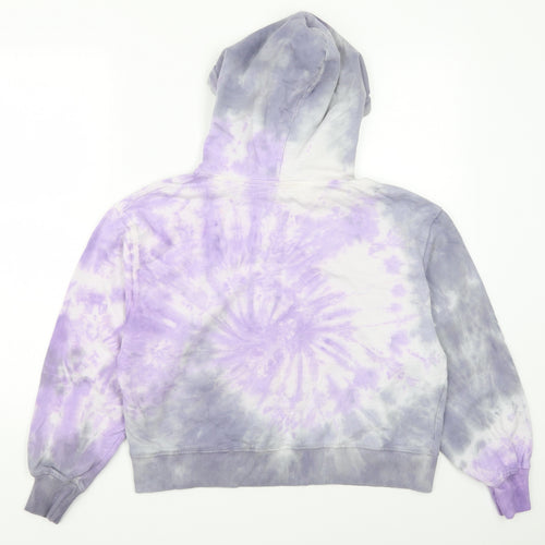 New Look Womens Purple   Pullover Hoodie Size S  - Tie Dye
