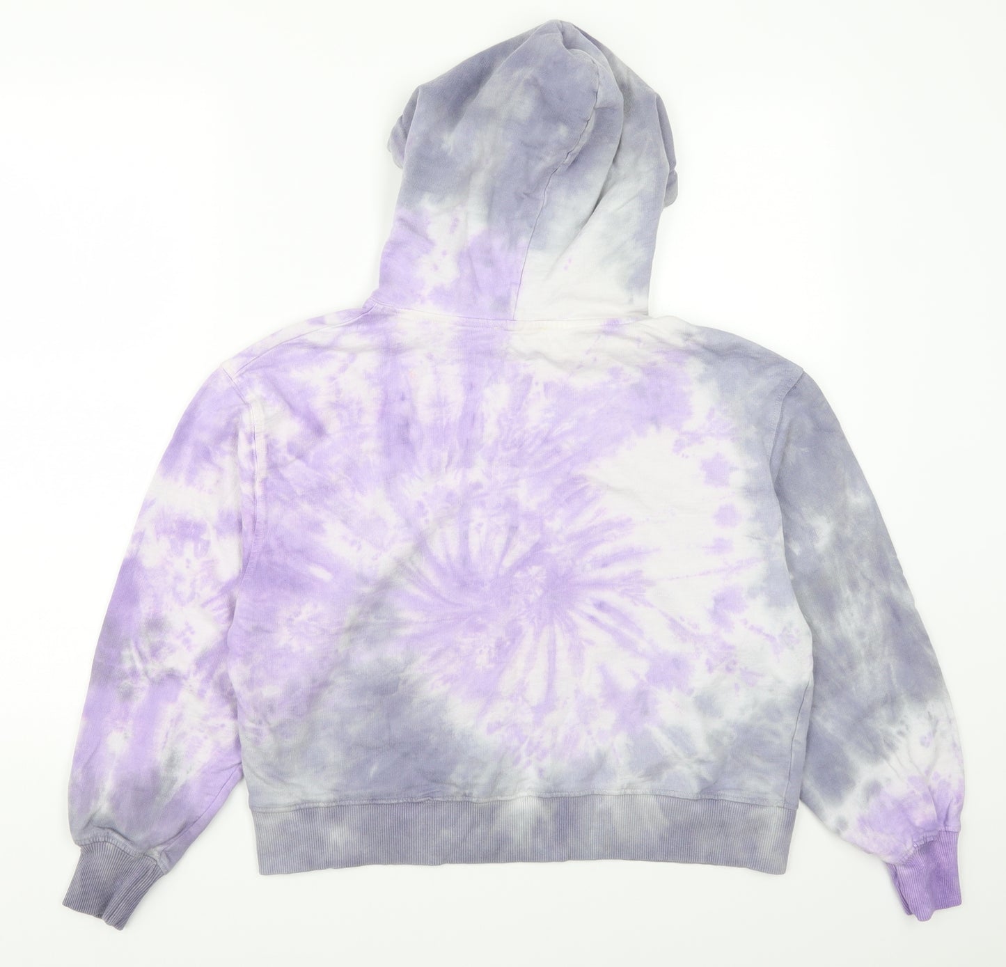 New Look Womens Purple   Pullover Hoodie Size S  - Tie Dye