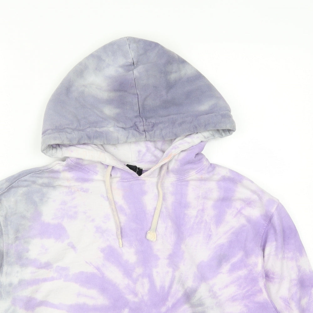 New Look Womens Purple   Pullover Hoodie Size S  - Tie Dye