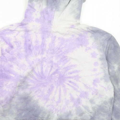New Look Womens Purple   Pullover Hoodie Size S  - Tie Dye