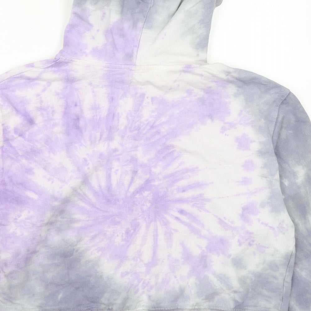 New Look Womens Purple   Pullover Hoodie Size S  - Tie Dye