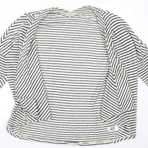 Papaya Womens Blue Striped  Cardigan Jumper Size 14
