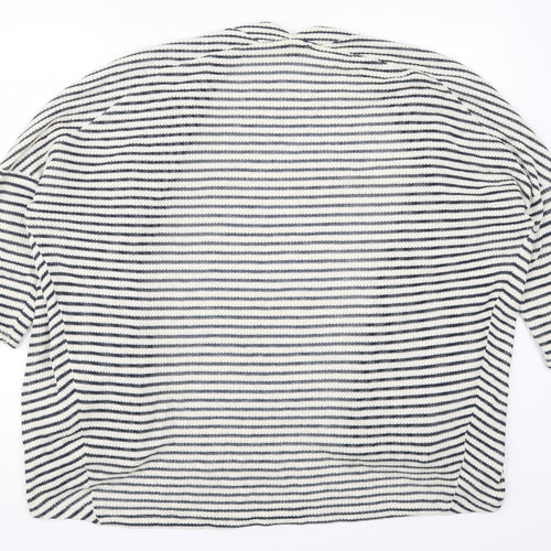 Papaya Womens Blue Striped  Cardigan Jumper Size 14