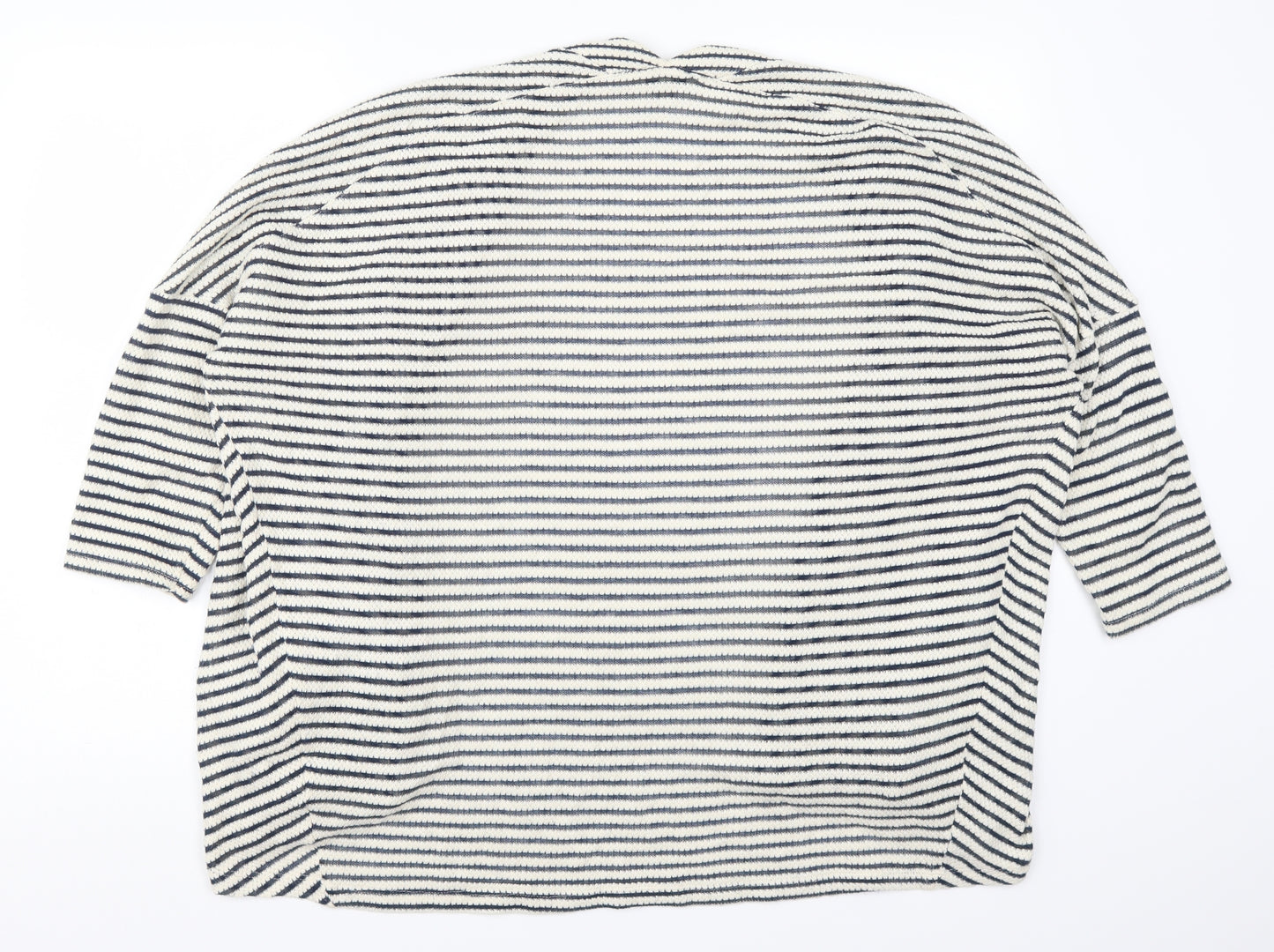 Papaya Womens Blue Striped  Cardigan Jumper Size 14
