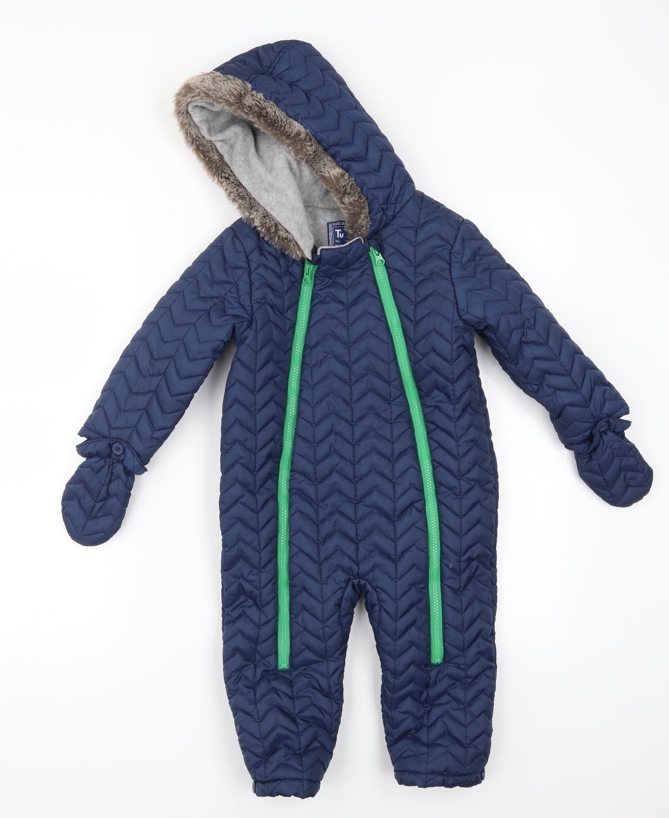 TU Baby Beige   Quilted Coat Size 18-24 Months