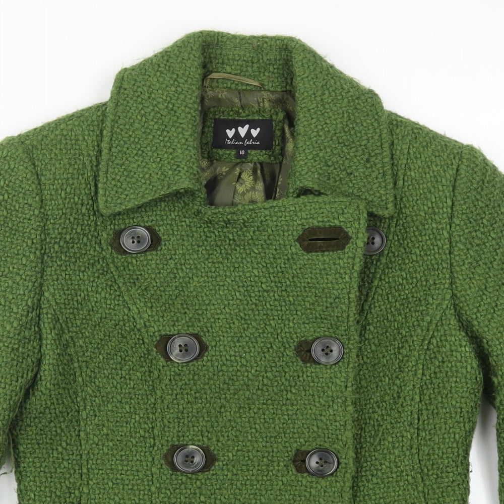 Marks and Spencer Womens Green   Pea Coat Coat Size 10