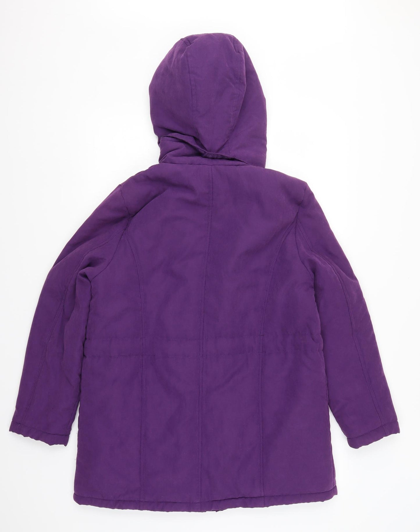 Preworn Womens Purple   Quilted Coat Size 14