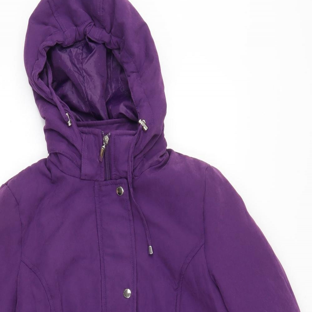 Preworn Womens Purple   Quilted Coat Size 14