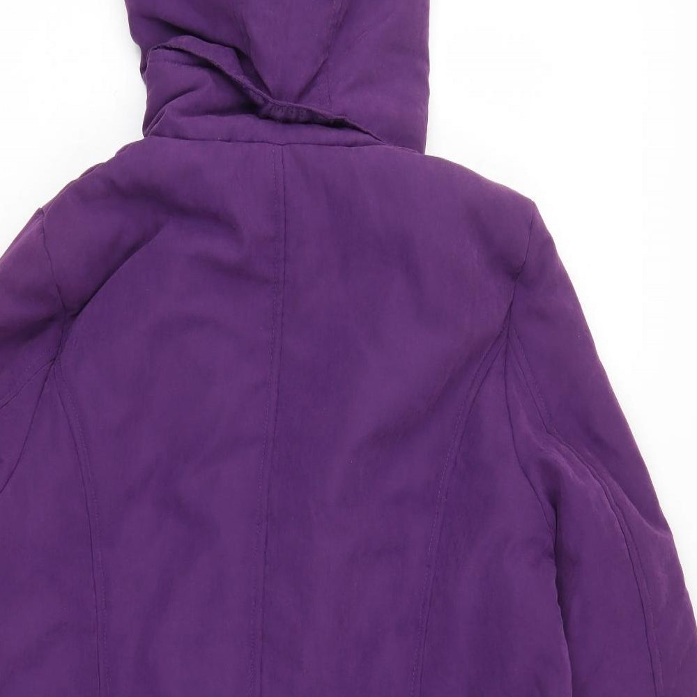 Preworn Womens Purple   Quilted Coat Size 14