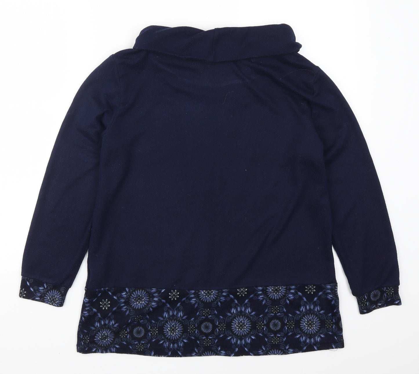 Lakeland Womens Blue Geometric  Pullover Jumper Size M