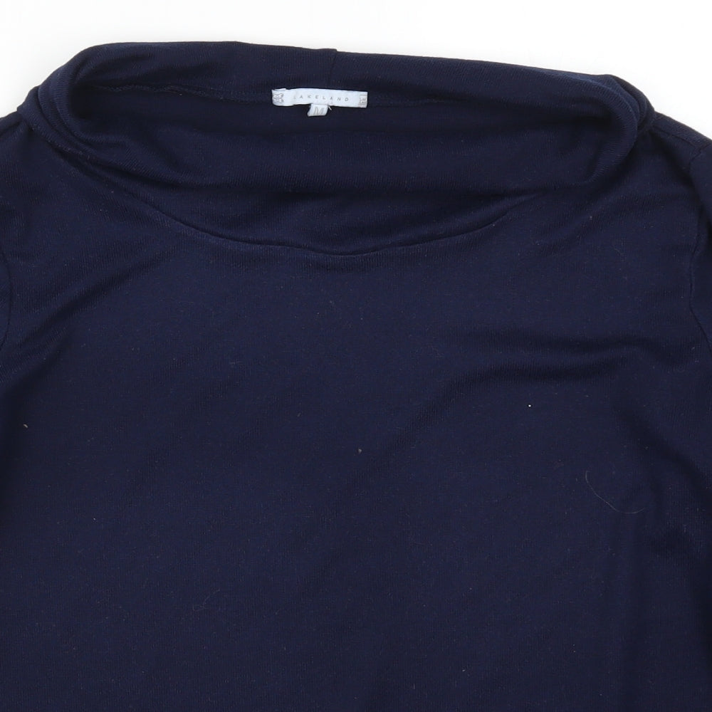 Lakeland Womens Blue Geometric  Pullover Jumper Size M