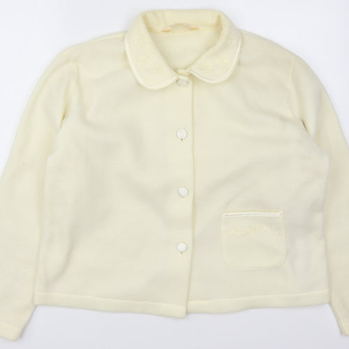 EWM Womens Ivory  Fleece Jacket  Size 14