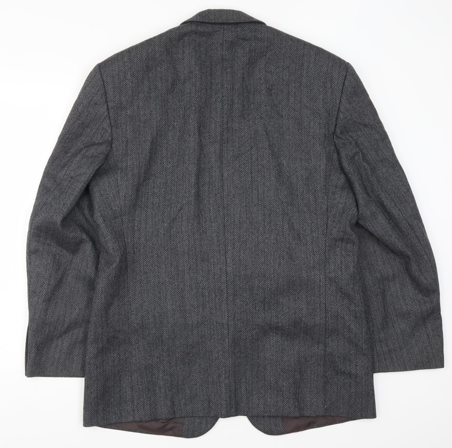 David Kerr Mens Green Herringbone  Jacket Suit Jacket Size 42