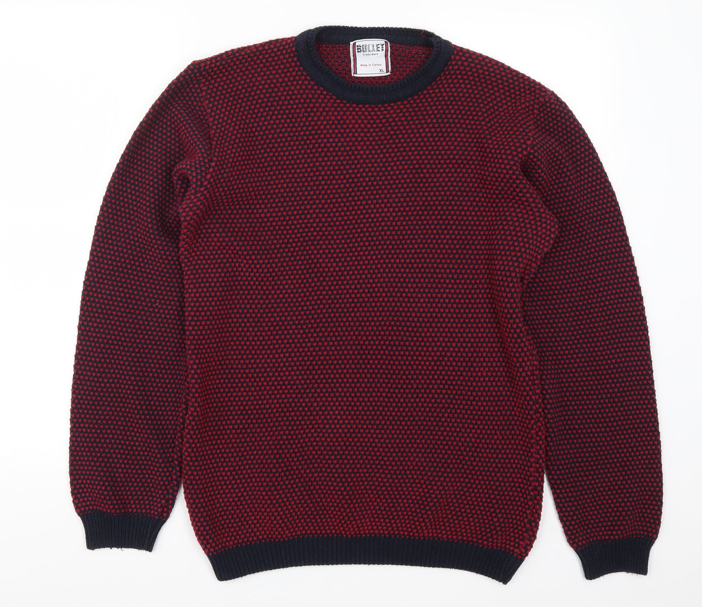 Bullet Mens Red Polka Dot  Pullover Jumper Size XL