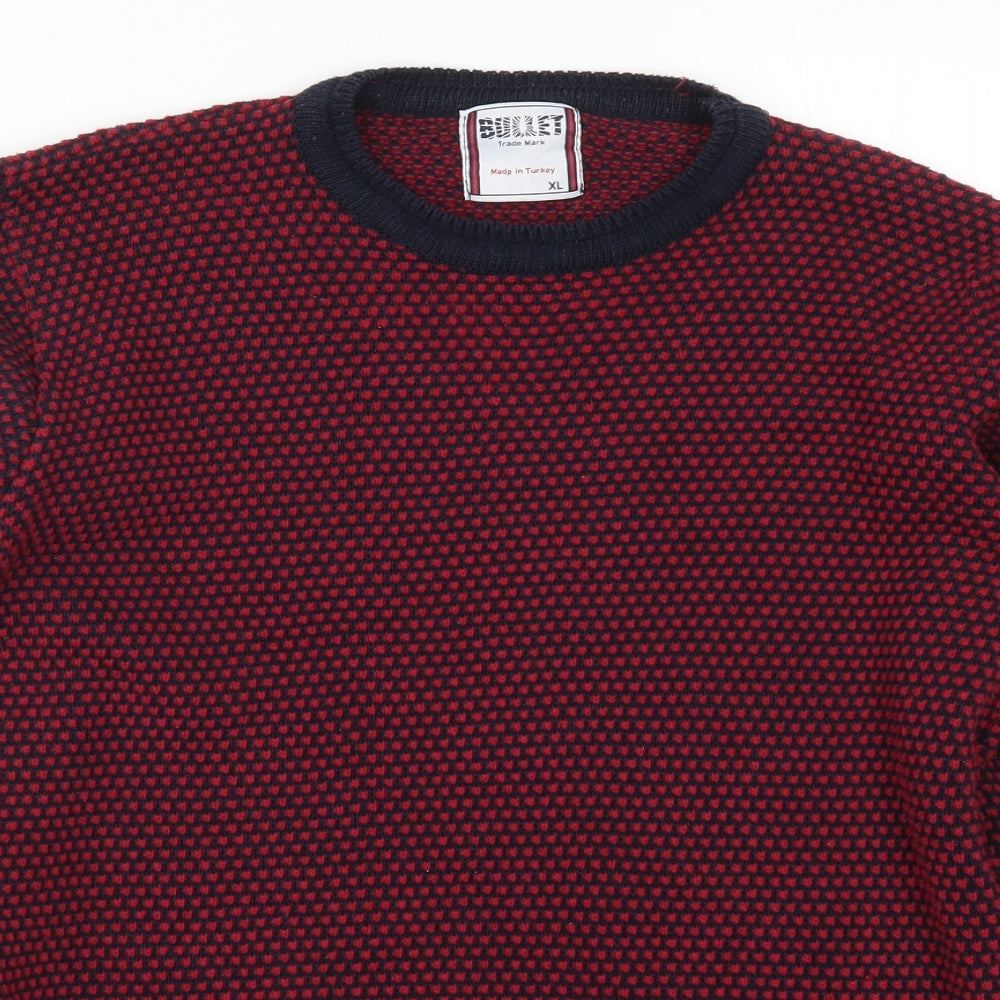 Bullet Mens Red Polka Dot  Pullover Jumper Size XL